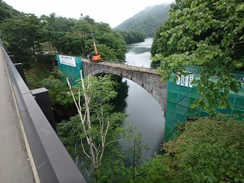 旧士幌線第三音更川橋梁補修工事